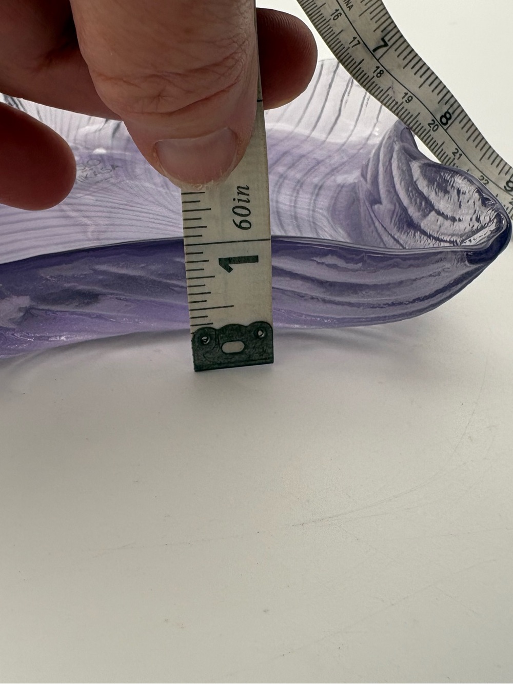 Laslo for Mikasa Sculpted Glass Decorative Ginko Leaf Trinket Dish - Amethyst - Picture 9 of 9